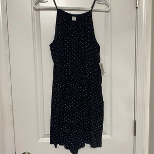 Old Navy Sleeveless Polka Dot Surplice-Back Romper Sz Medium